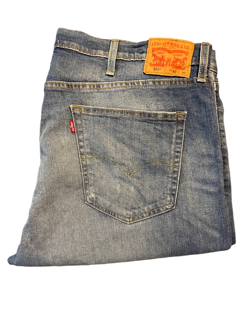 Levi’s 559 Relaxed Straight Jeans 42x30 Medium Wash Classic Fit